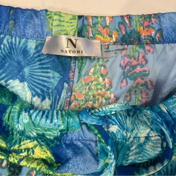 Natori Wisteria Garden Pajama Pant XL Satin Feel - Picture 4 of 5